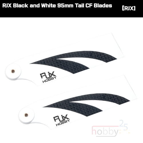 RJX Black and White 95mm Tail CF Blades