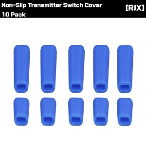 RJXHOBBY Non-Slip Transmitter Switch Cover 10 Pack [Red, Blue, Black]