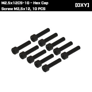 M2.5x12CS-10 - Hex Cap Screw M2.5x12, 10 PCS